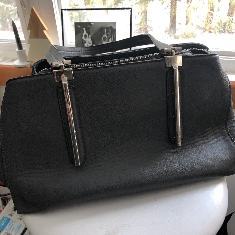 JustFab Gray Purse with Silver Hardware